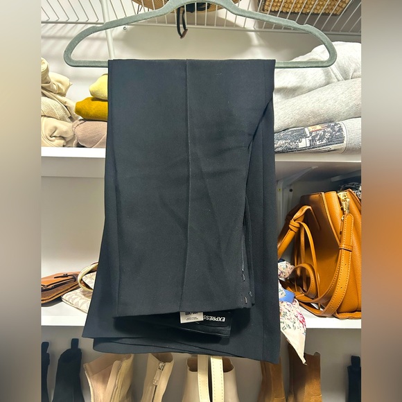 Express Columnist High Waisted Front Seam Wide Leg Pant - Picture 3 of 7